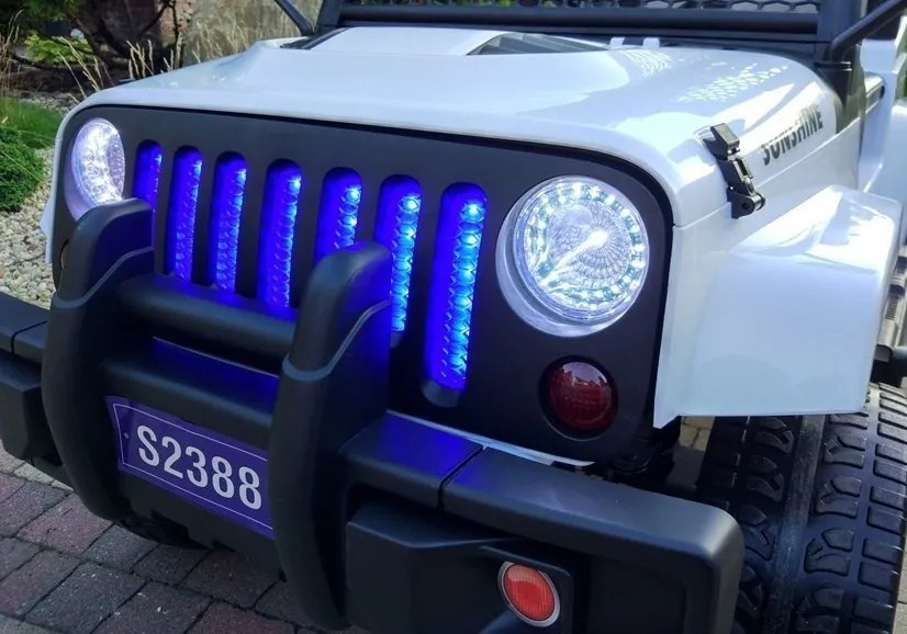 LEAN CARS Elektrické autíčko Jeep S2388 biele 4x45W