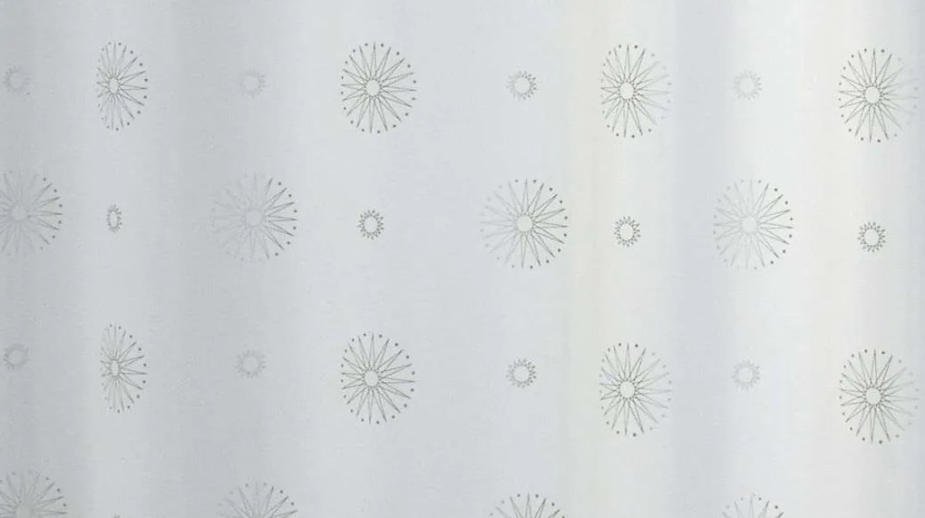 GRUND Sprchový záves SKY biely / strieborný 180x200 cm