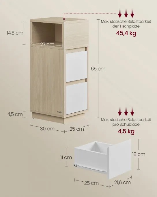 Set dvoch nočných stolíkov LET856N01 (2ks)