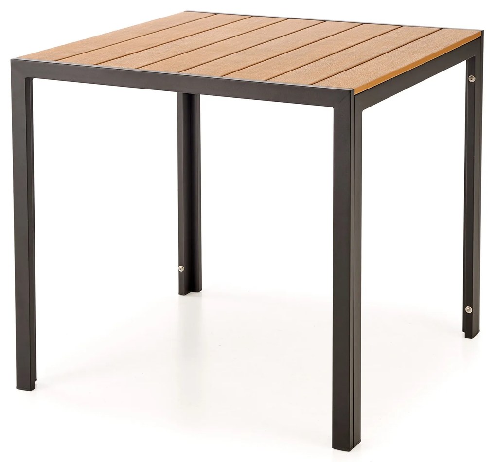 Záhradný stôl Fierro 80 cm hnedý/čierny