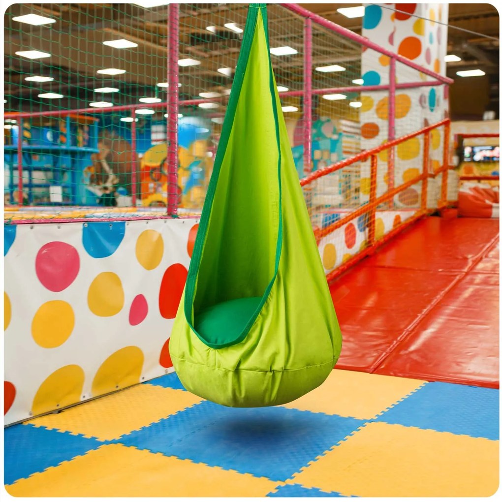 Zelené závesné kreslo Neo-Sport Cocoon