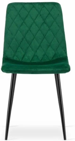 Zamatová jedálenská stolička OTTAWA zelená