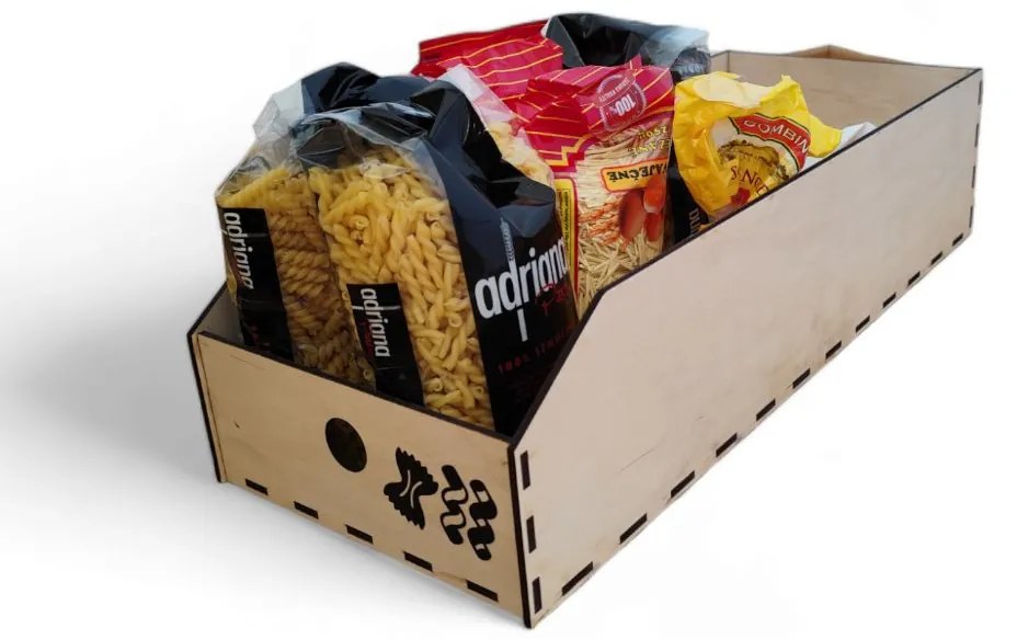 Úložný box, drevený 20x50x12cm - do špajzy aj do skrine VASKY20