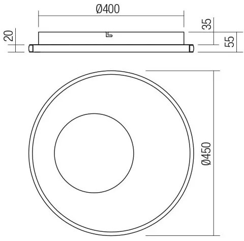 Redo 05-959-LED Stmievateľné stropné svietidlo SINTESI LED/45W/230V 3000-6000K +DO