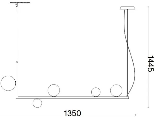 Ideal Lux - LED Luster na lanku BIRDS 5xG9/3W/230V čierna/zlatá
