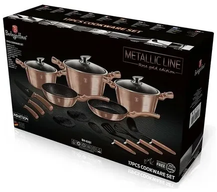 Berlinger Haus 17-dielna sada riadu Rosegold Metallic Line