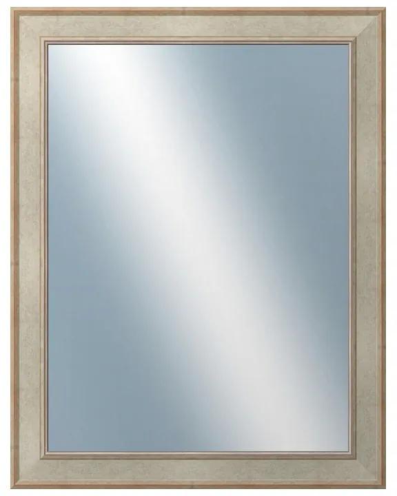 DANTIK - Zrkadlo v rámu, rozmer s rámom 70x90 cm z lišty TOOTH strieborná (2779)