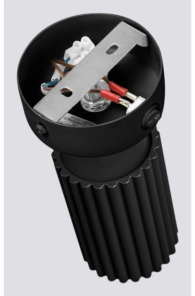 Čierne bodové svietidlo 8x16 cm Gleam – Sollux