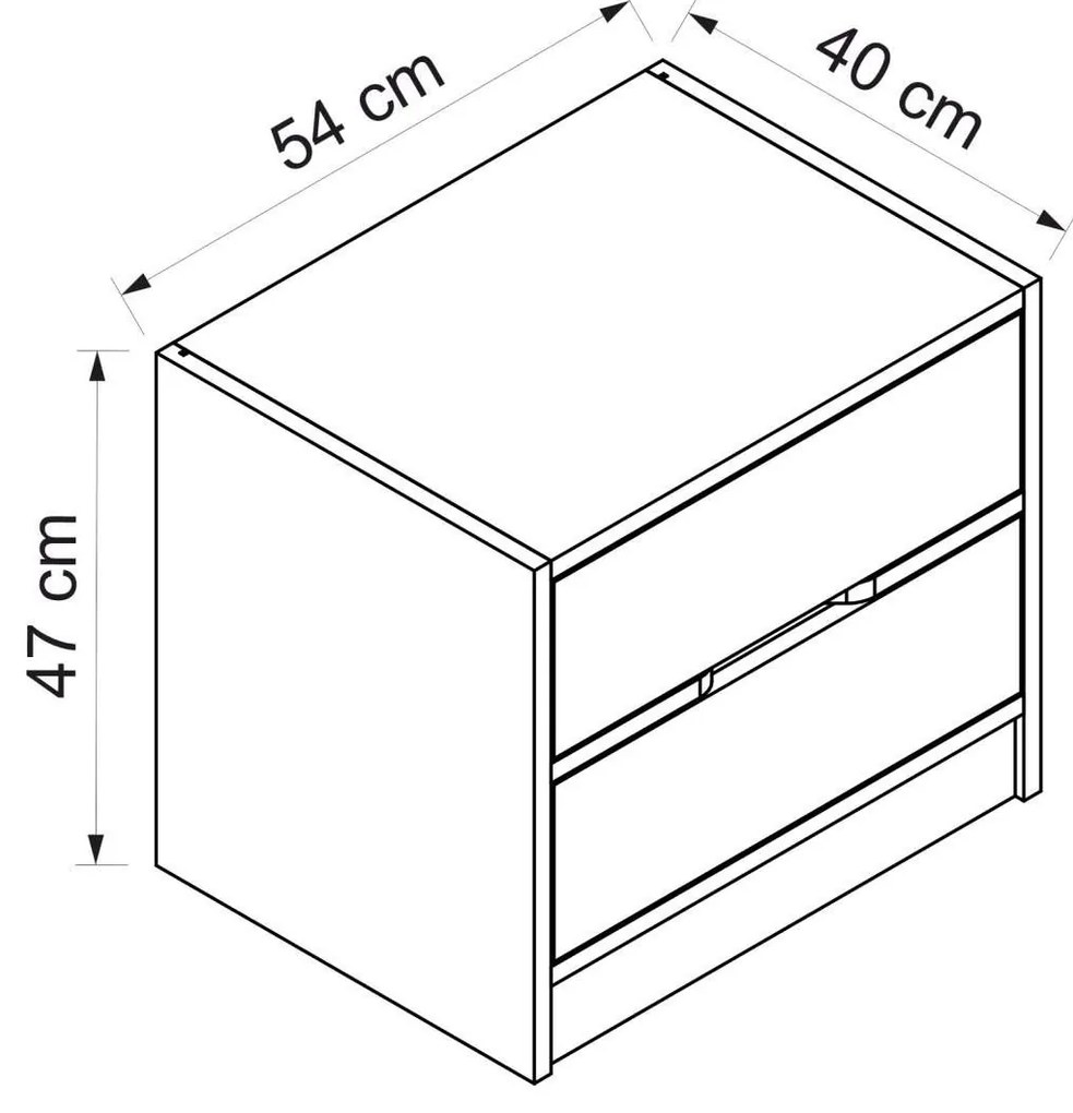 Nočný stolík Erich (orech + antracit) . Akcia -17%. Vlastná spoľahlivá doprava až k Vám domov. 1102093