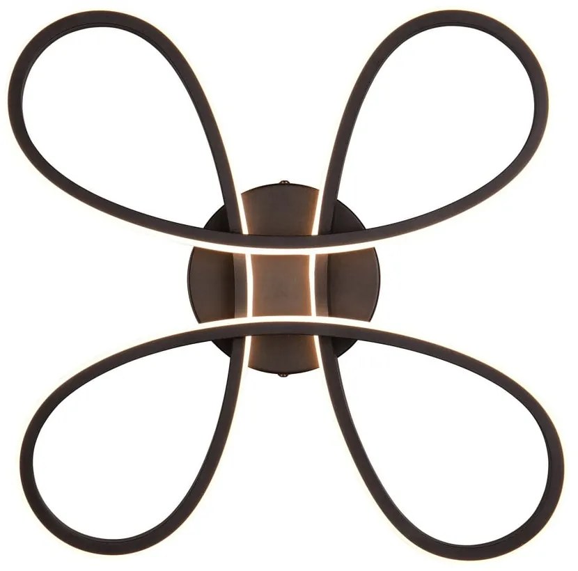 Čierne LED stropné svietidlo 40x40 cm Fly – Trio