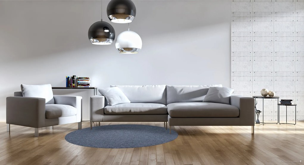 Vopi, Kusový koberec Astra šedá kruh, 80x80 (priemer) kruh, šedá, chodba / predsieň