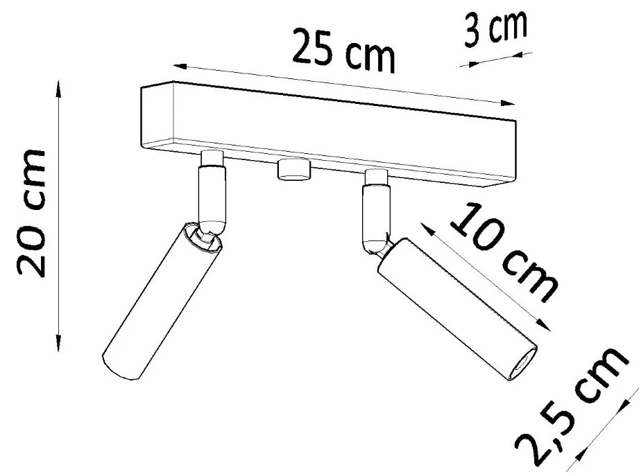 Bodové svietidlo Eyetech, 2x biele kovové tienidlo, (možnosť polohovania)