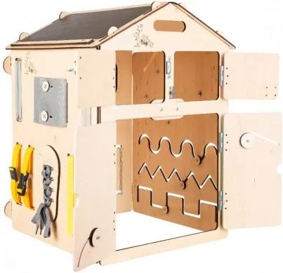 Montessori Activity board domček naturálny pastel