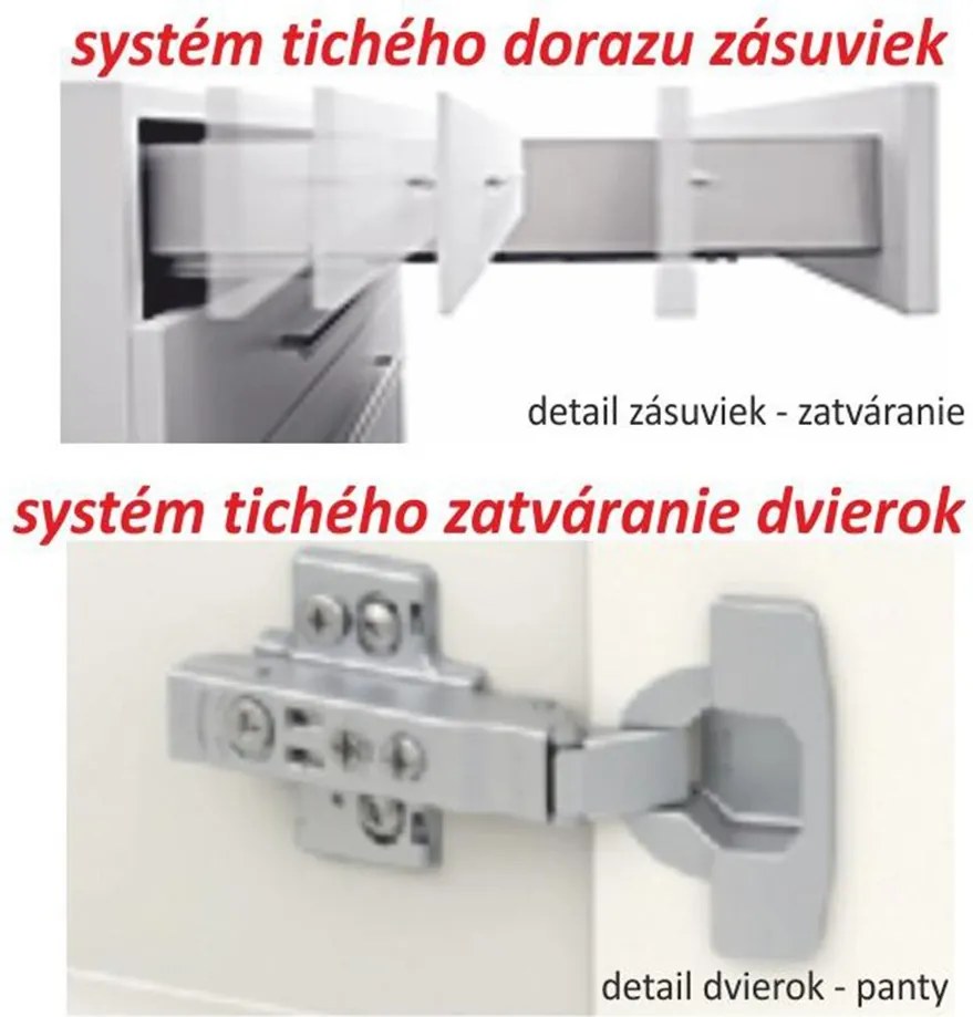 Drezová kuchynská skrinka Line D80 ZL - dub sonoma / biela