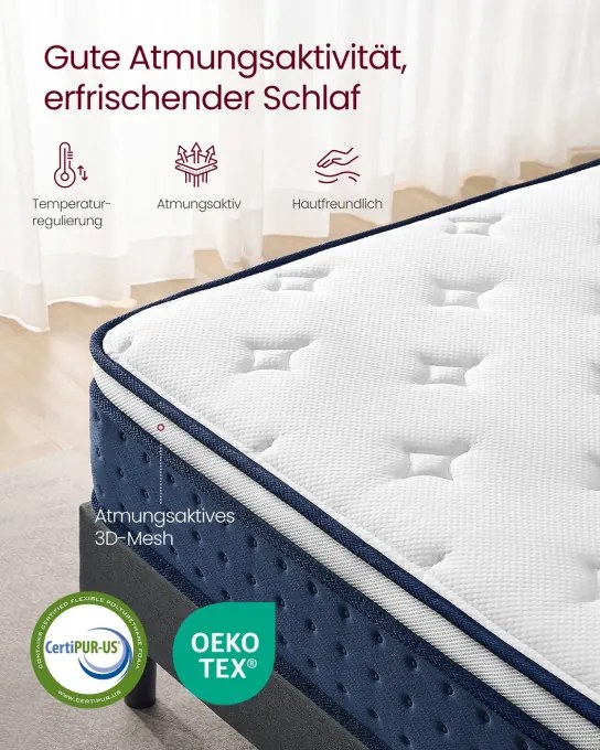 Matrac s gélovou pamäťovou penou RMZ214QZ02 výška 20 cm