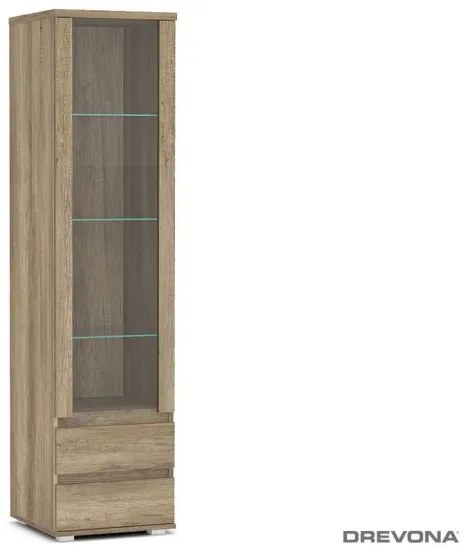 Drevona, vitrína, REA AMY 21, dub bardolino