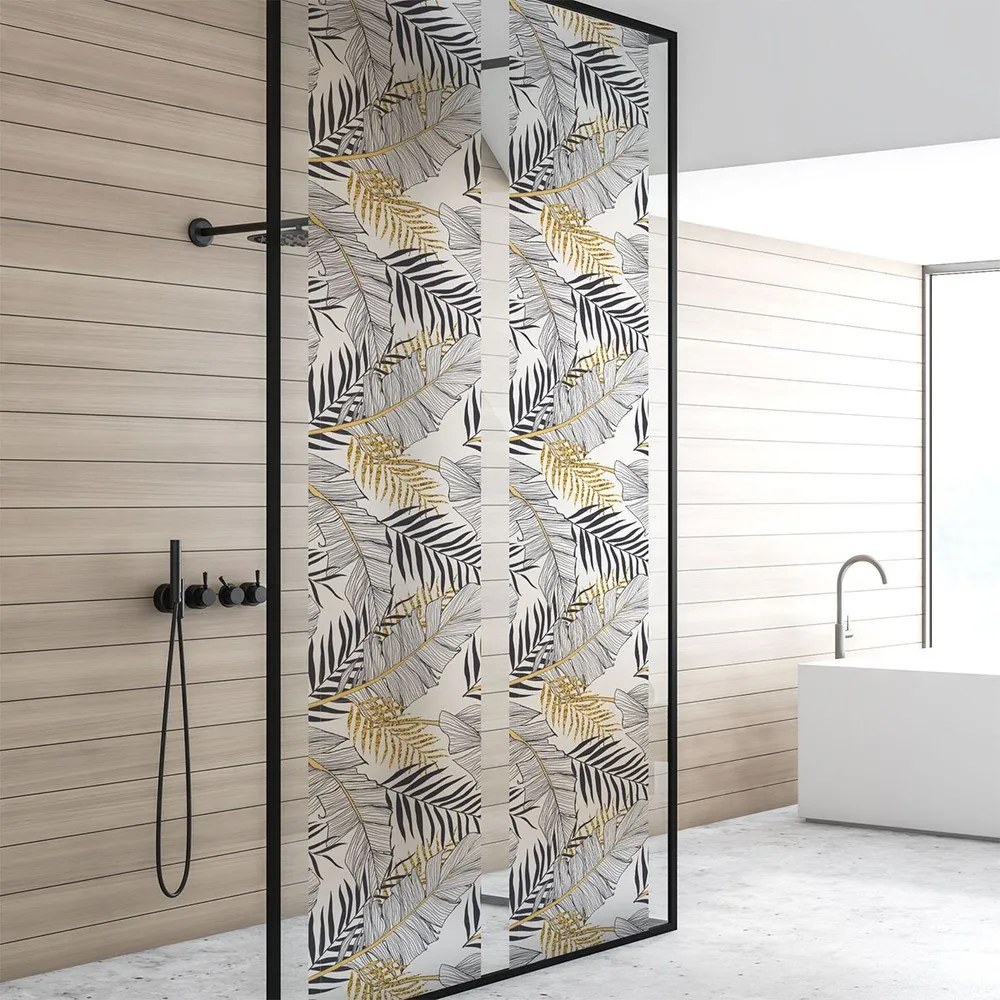 Samolepka na okno 200x40 cm Classy Palm Leaves - Ambiance
