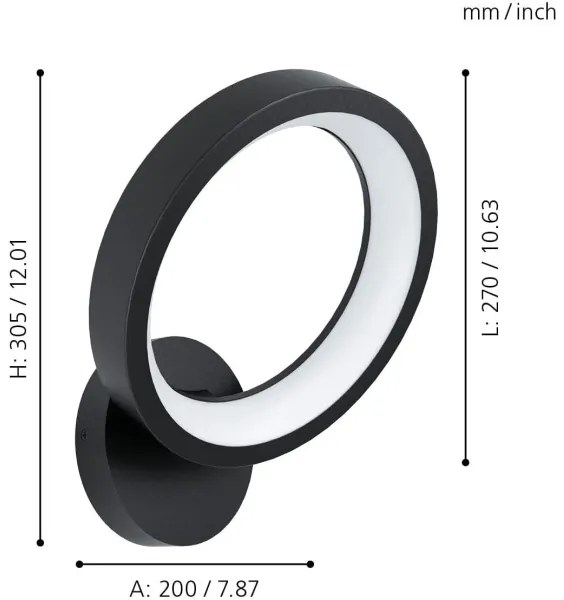 Eglo 900069 - LED RGBW Stmievateľné nástenné svietidlo MARGHERA-Z LED/16W/230V