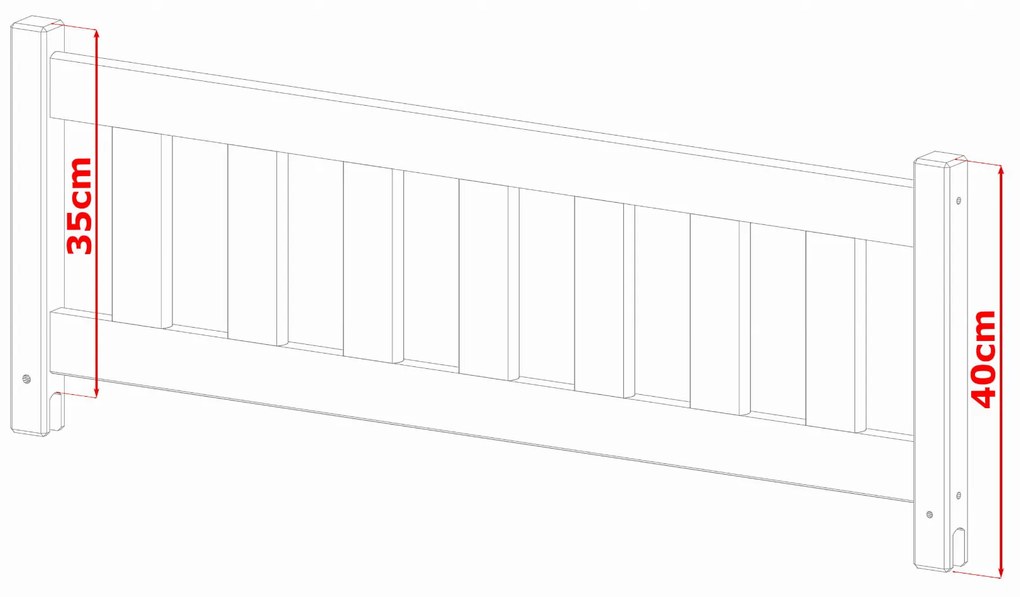 Detská posteľ 90 x 200 cm KARLA (s roštom a úl. priestorom) (biela). Vlastná spoľahlivá doprava až k Vám domov. 1013313