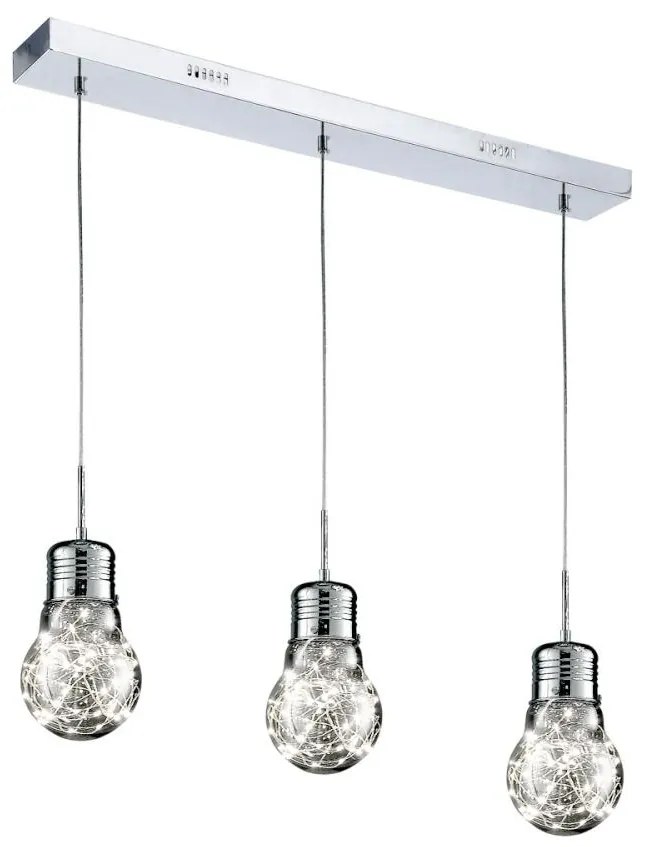 LED Luster na lanku BULB 3xLED/5W/230V