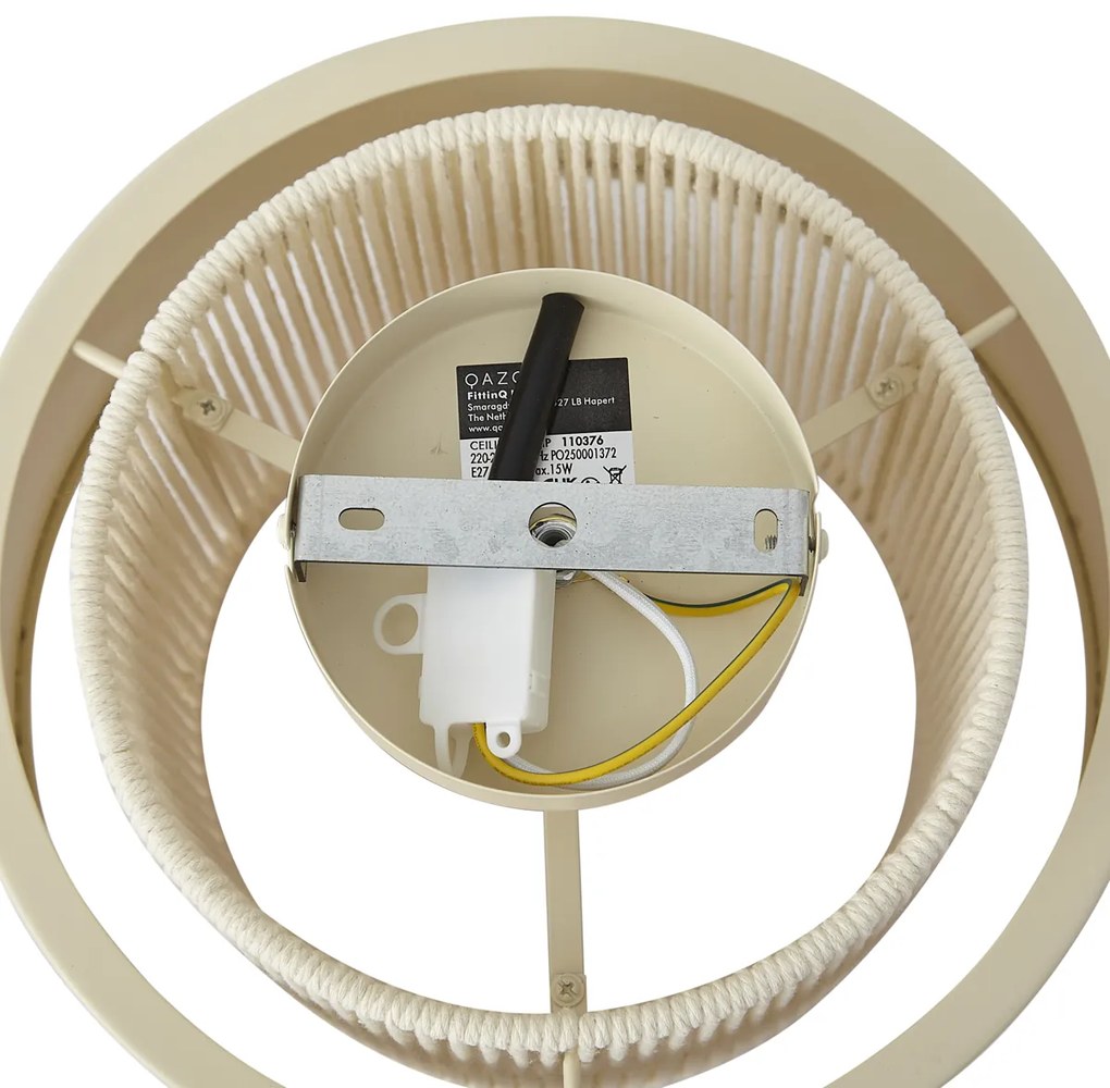 Moderné stropné svietidlo béžové s lanom - Kora