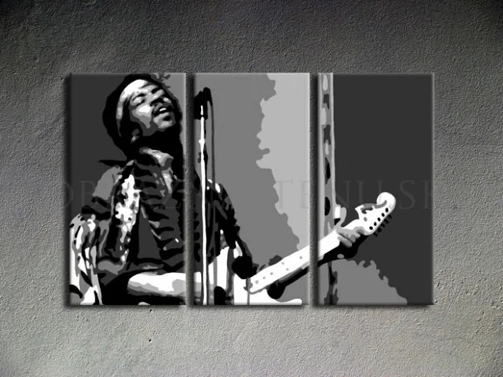 Ručne maľovaný POP Art obraz Jimmy Hendrix