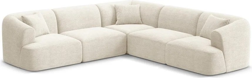 Béžová menčestrová rohová pohovka Campi – Cosmopolitan Design