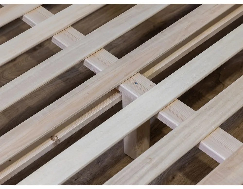 Tmavozelená/prírodná dvojlôžková posteľ s roštom 180x200 cm Oceane – Bobochic Paris