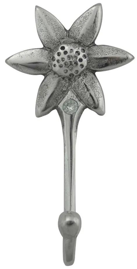 Strieborný kovový háčik kvetina - 6 * 3 * 11cm