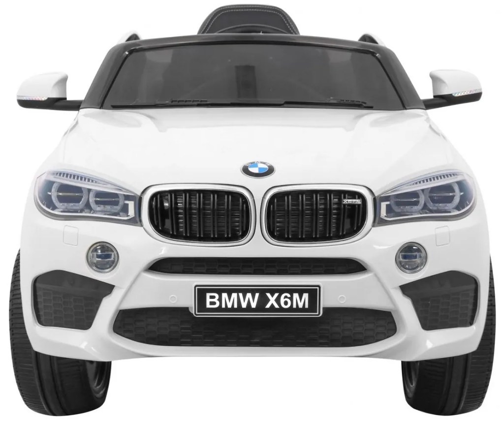 RAMIZ ELEKTRICKÉ AUTÍČKO BMW X6 - NELAKOVANÉ - BIELE - MOTOR 2X45W - BATÉRIA 2 x 6V/7Ah - 2023
