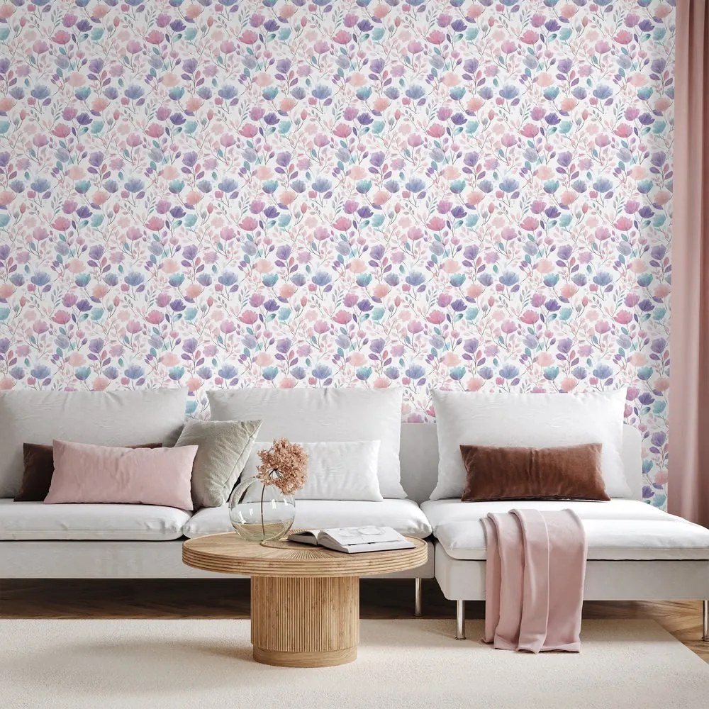 Fototapeta pastelový kvetinový vzor