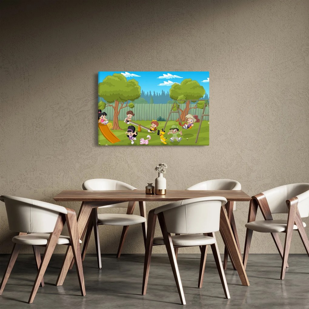 Obraz - Deti na ihrisku (90x60 cm)