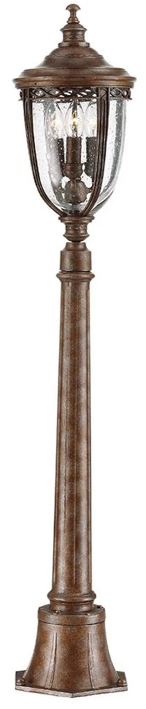 Chodníkové svietidlo English Bridle, bronz