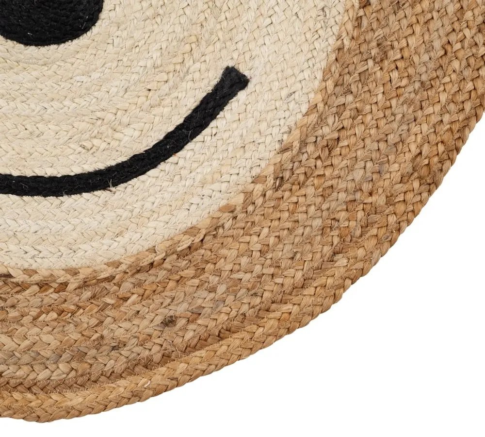 Jutový detský koberec v prírodnej farbe ø 100 cm Chiquillo – Ixia