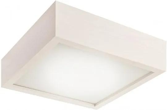 Biele štvorcové stropné svietidlo Lamkur Plafond, 27,5 x 27,5 cm