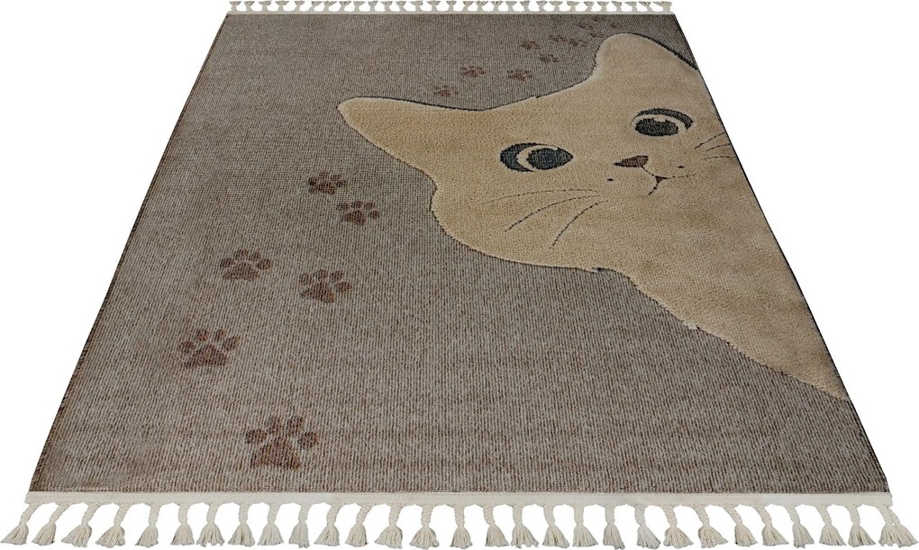 Obsession, Detský kusový koberec My Fano 396 Cats, 160x230, hnedá, detská izba