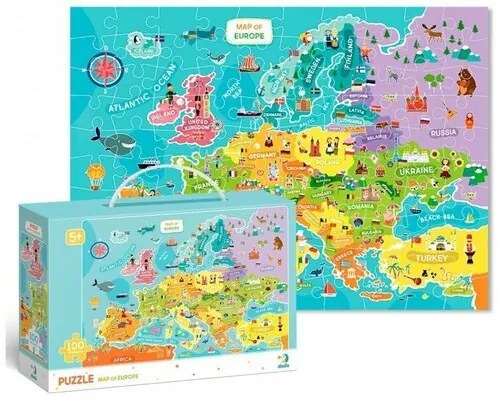 Dodo Puzzle Mapa Európy, 100 dielikov