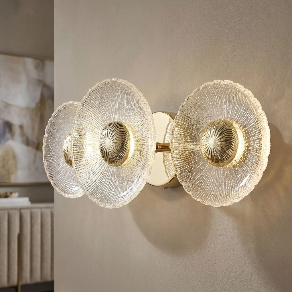 Toolight Toolight, LED nástenné svietidlo, 38cm, 12W, 4000K, 1000lm, SWE072-W, zlatá lesklá, OSW-30201