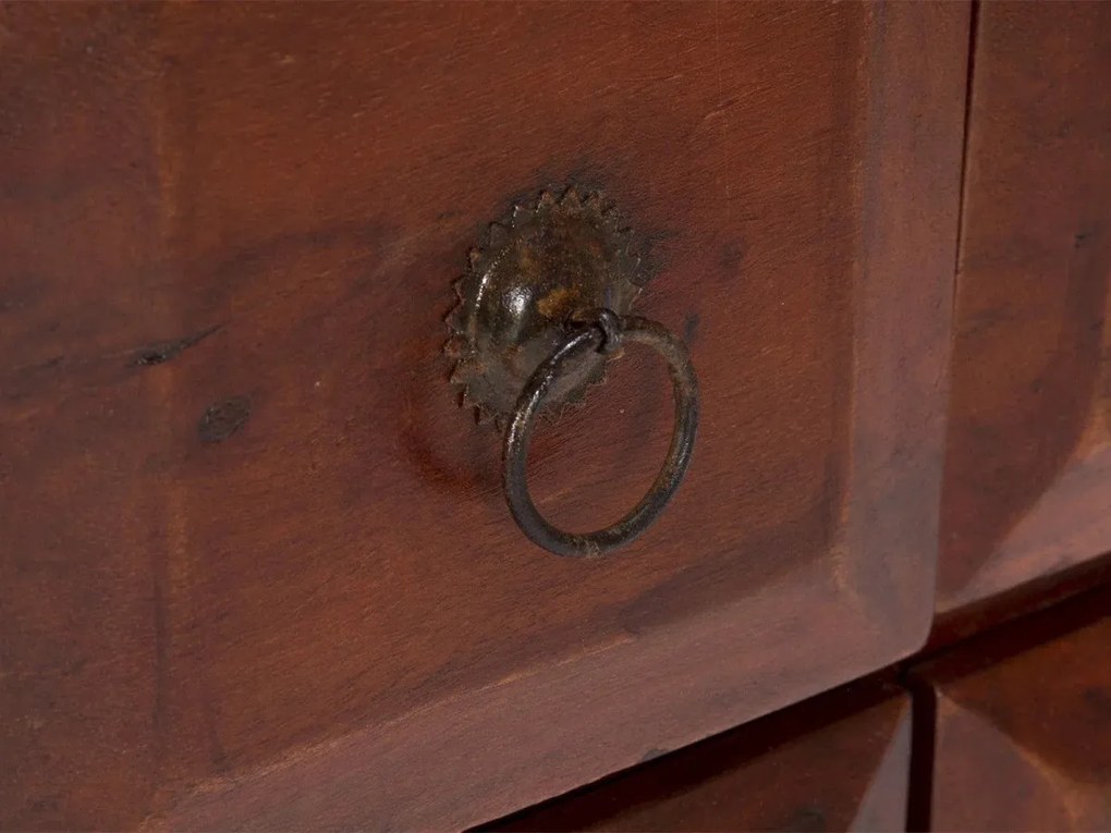 furniture-nabytek.cz - Masivní komoda lékárníka Texas z akácie, lakovaná, hnědá
