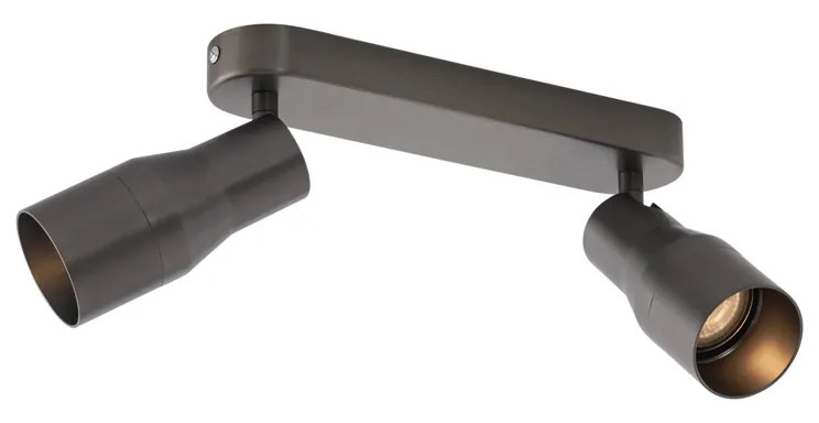 Zaoblené stropné bodové svetlo antracitová GU10 50 mm 2-svetlo - Stanley