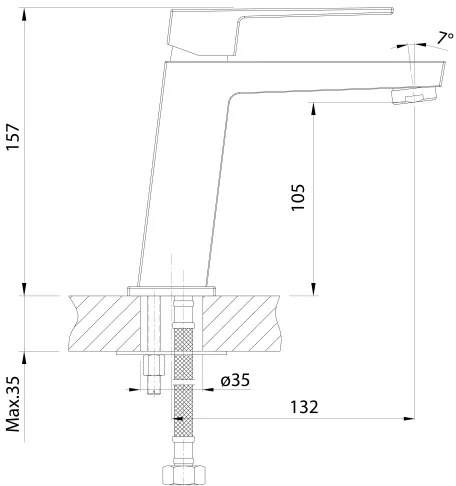 Aqualine - Umývadlová batéria RITMO lesklý chróm