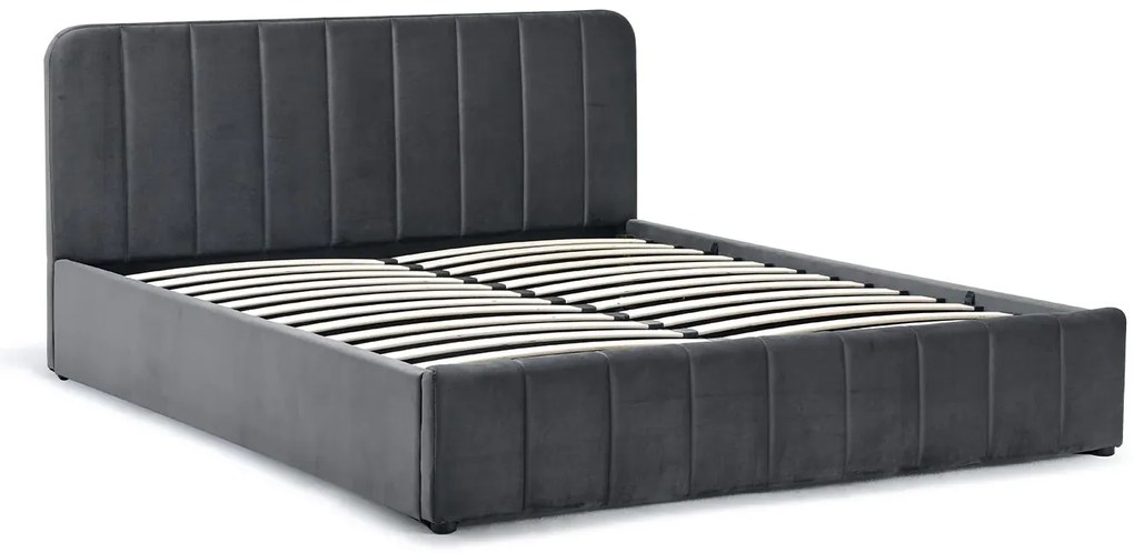 Posteľ AVENA 160 tm. šedá