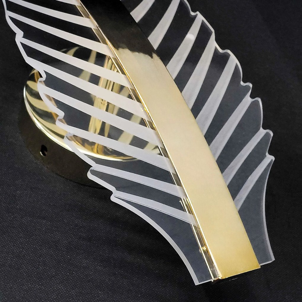 Toolight Toolight, LED nástenné svietidlo, 8W, 4000K, 1000lm, G140-W, zlatá, OSW-02609