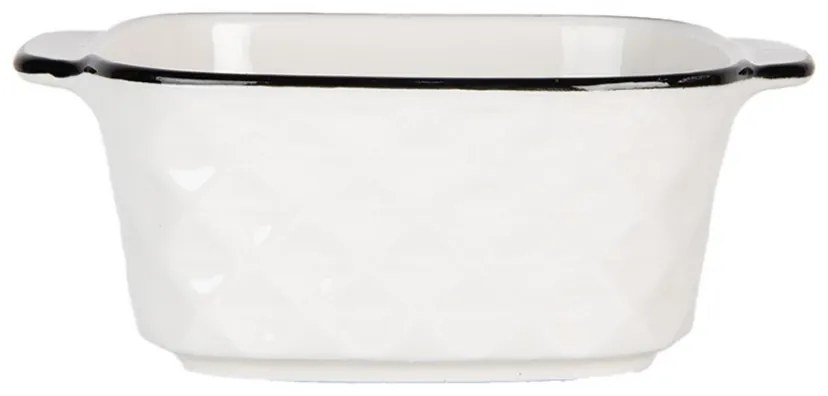 Keramická hranatá miska s uškami Mibbo - 15*12*5 cm