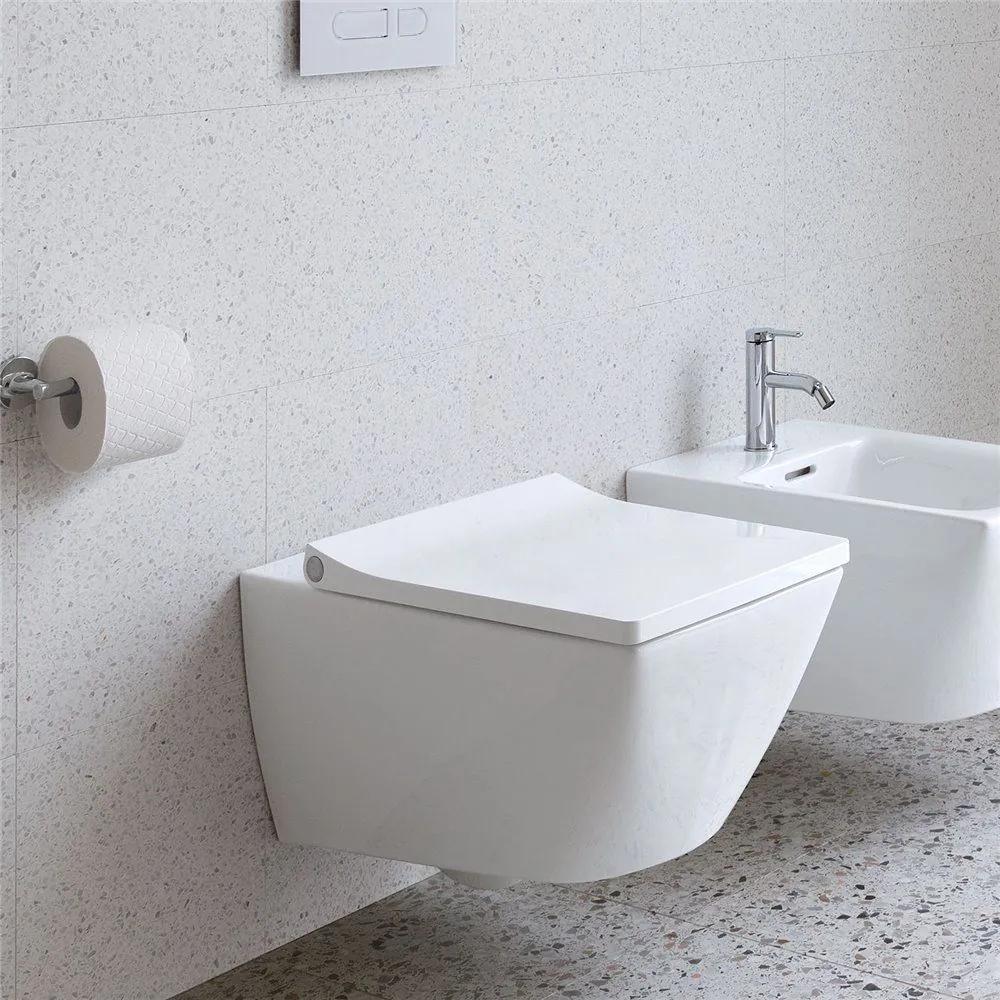 DURAVIT Viu závesné WC Rimless Compact, s hlbokým splachovaním, 370 x 480 mm, biela, s povrchom HygieneGlaze, 2573092000