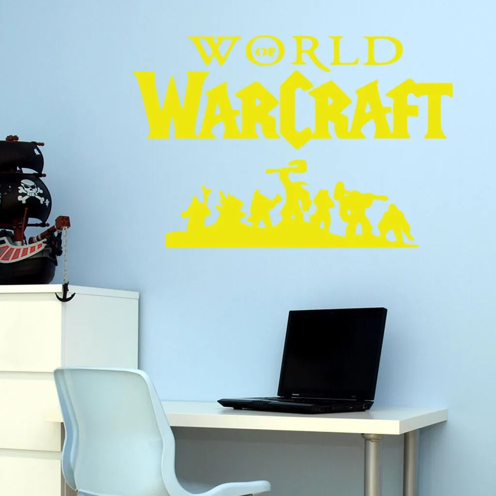 Veselá Stena Samolepka na stenu na stenu World of Warcraft Farba: černá