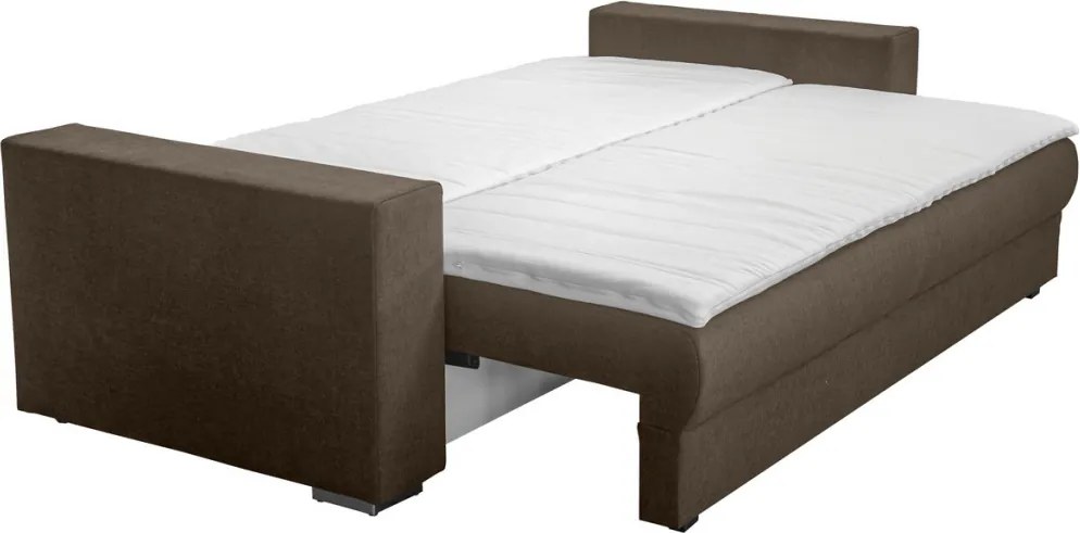 Pohovka rozkladacia na lôžko Genf, gaštanová hnedá látka