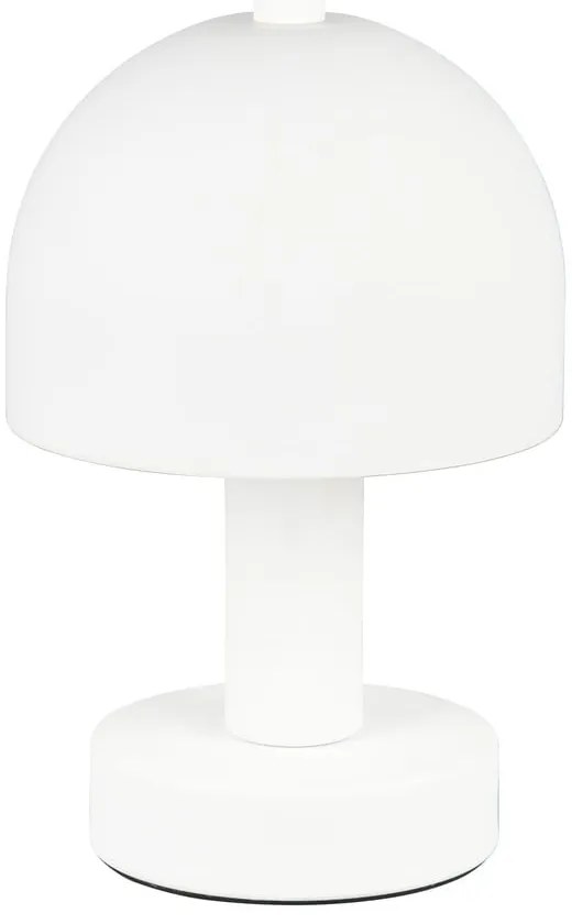 Biela stolová lampa so skleneným tienidlom (výška 19 cm) Glenn – Trio