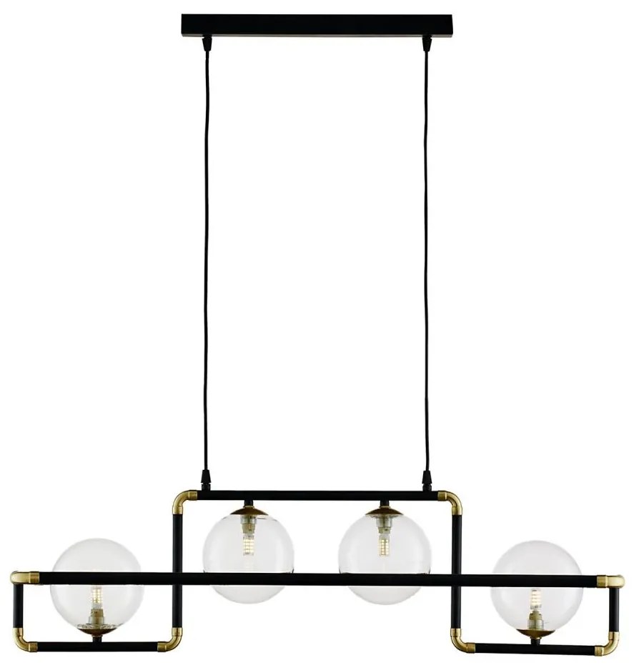 Jupiter 1982 - Luster na lanku ZAFRA 4xG9/10W/230V čierna