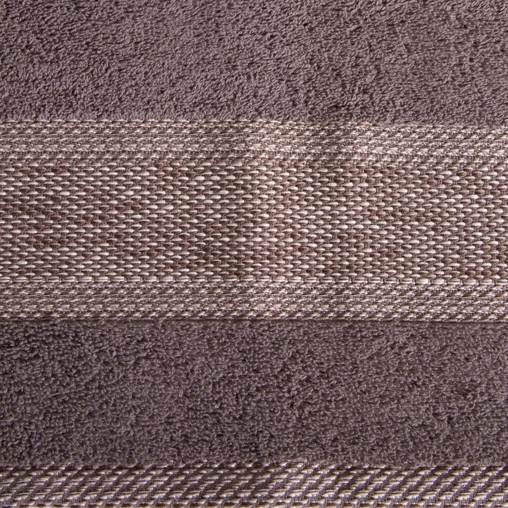 BAVLNENÝ UTERÁK KALI SADA 1KS 50X90 CM, 1KS 70X140 CM HNEDÁ